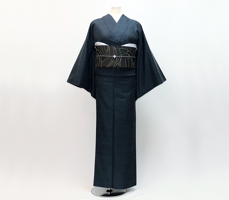 未仕立て　未着用　華紋　黒地　銀糸　西陣織　着物　101a o 未仕立て 未着用 華紋 黒地 銀糸 西陣織 着物 101a o - メルカリ